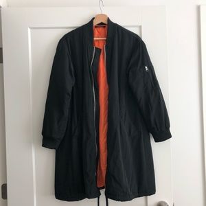 Urban Outfitters Long Bomber Jacket